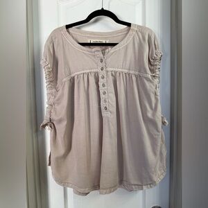 We The Free Tan Button Up Stylish Shirt Size S